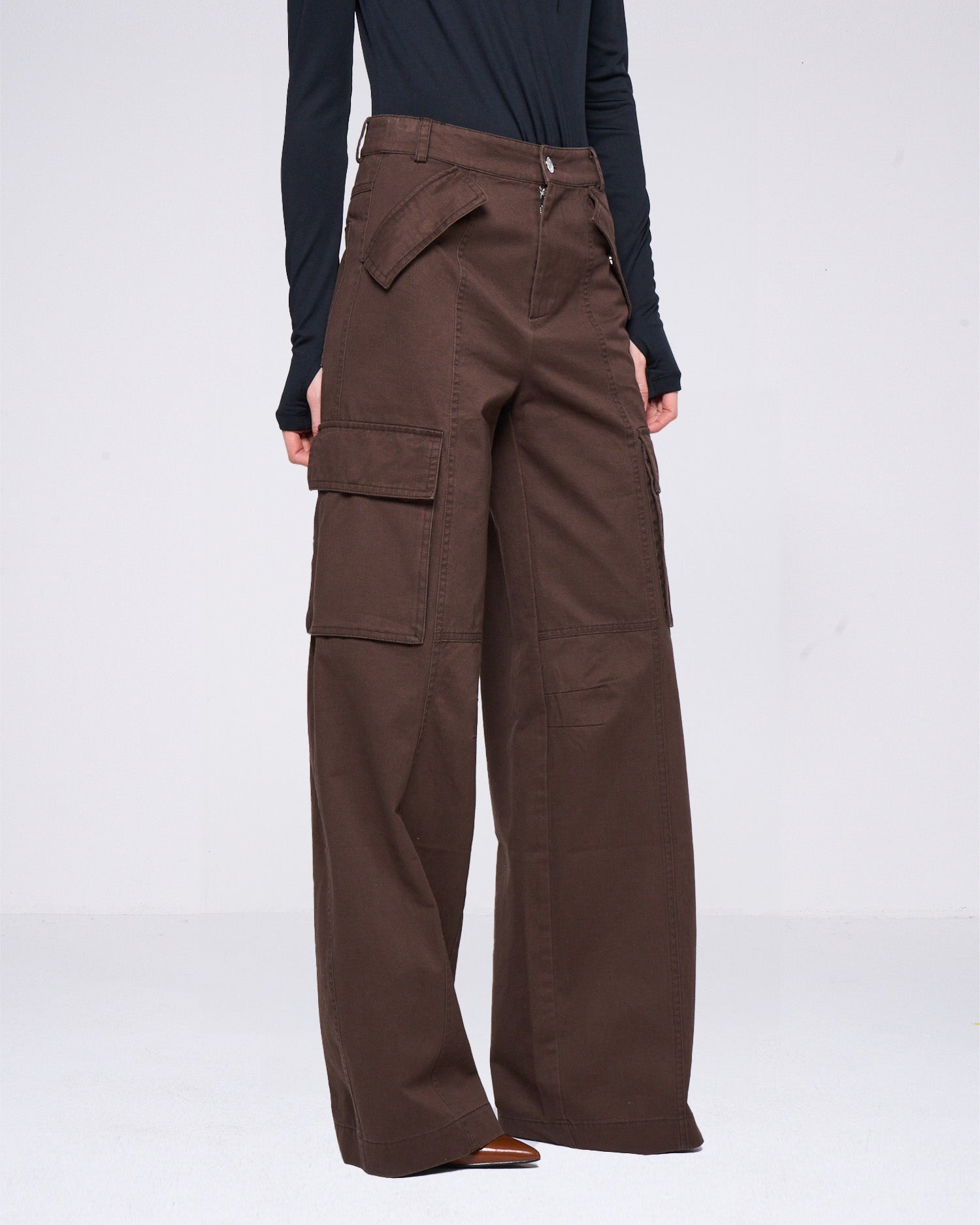 Silvian Heach Pantalone cargo gamba larga