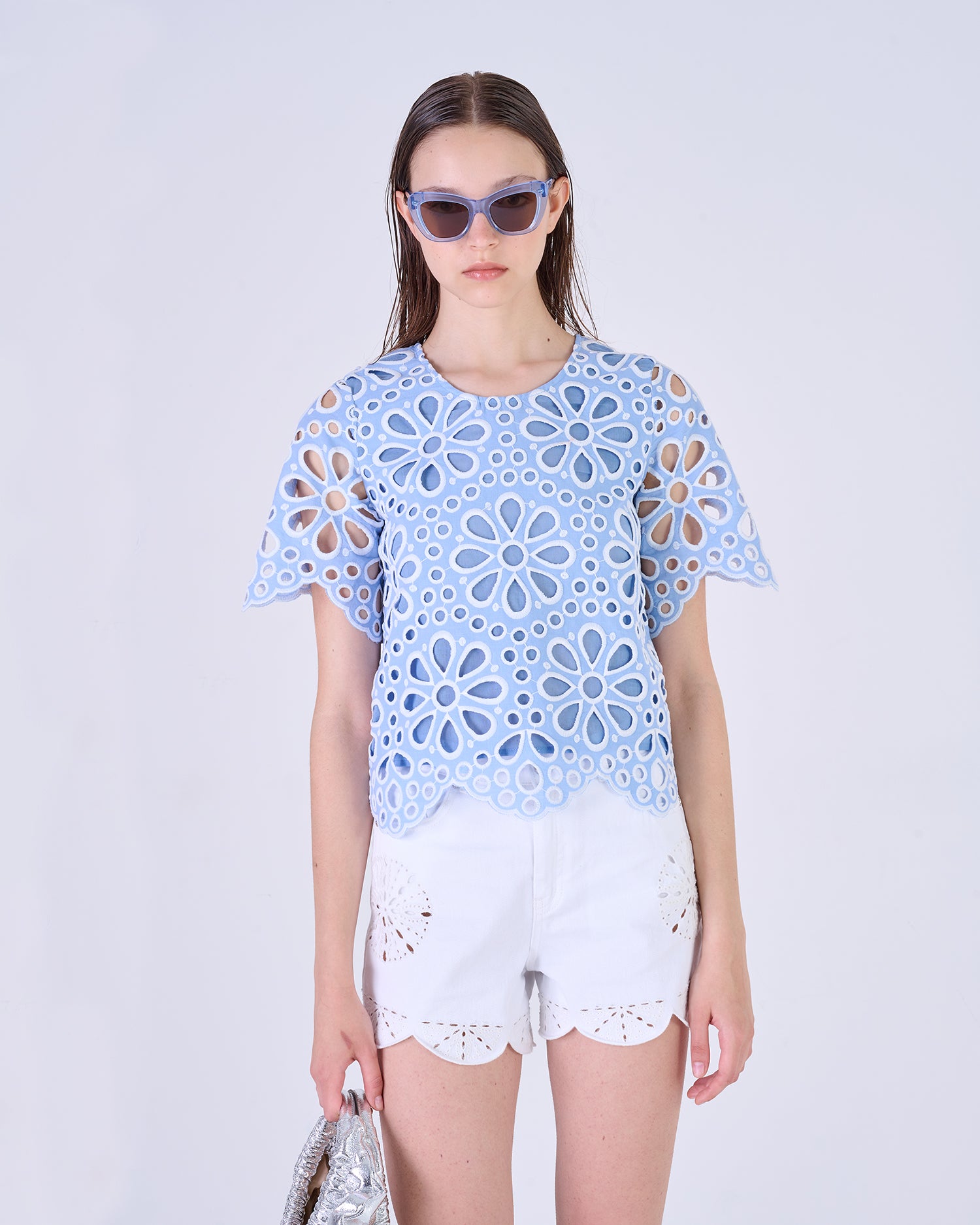 Silvian Heach Blusa traforata a fiori