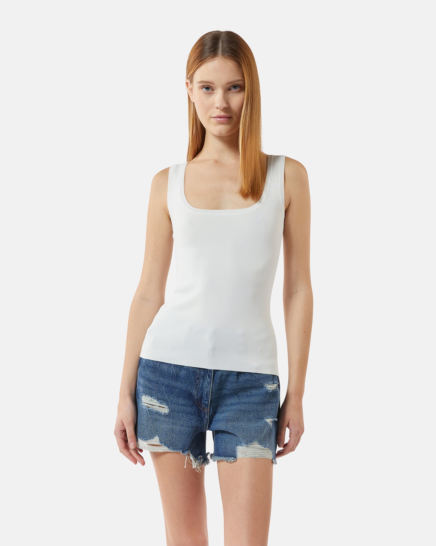 Top with square neckline