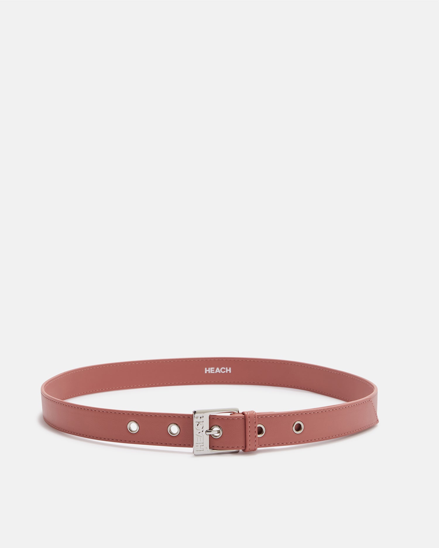 Leather belt with metal buckle